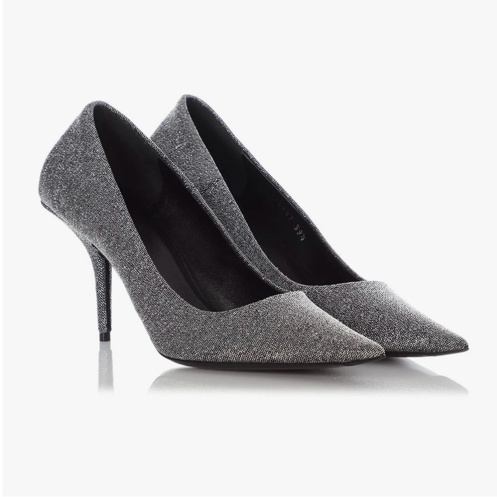 Balenciaga Silver Metallic 80mm Knife Pumps